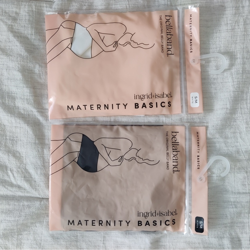 Ingrid & Isabel Bellabands Set of Two Nude and Black S/M NWT